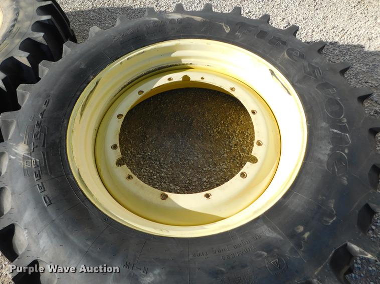 image for item DC8424 (4) Firestone 520/85R46 Deep Tread tires