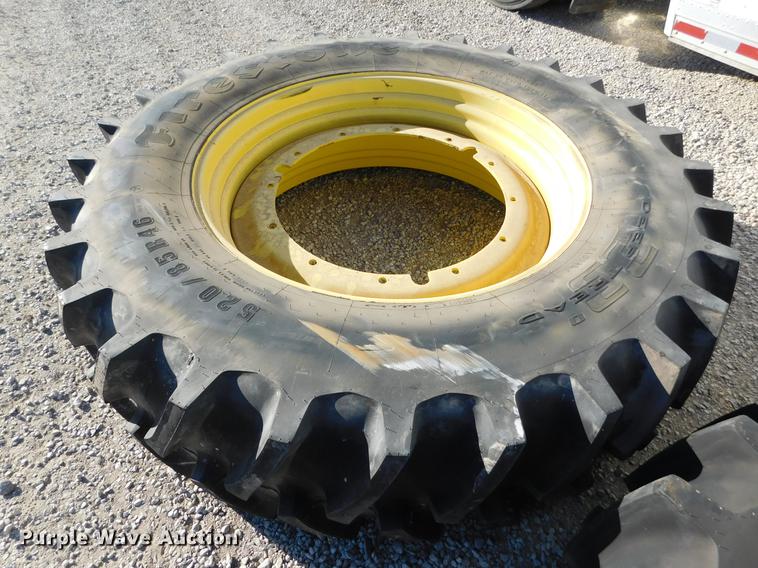 image for item DC8424 (4) Firestone 520/85R46 Deep Tread tires