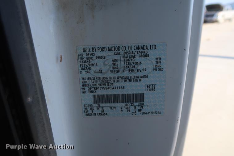 image for item DD9550 2004 Ford F150 pickup truck