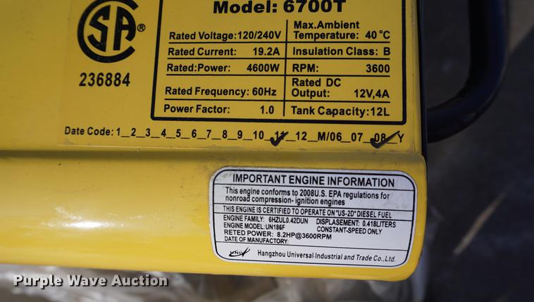 image for item DN9404 Yasutor 6700T-W welder/generator