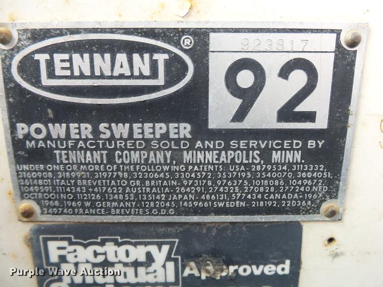 image for item DS9623 Tennant 92 sweeper