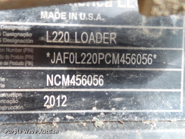 image for item DS9637 2012 New Holland L220 skid steer