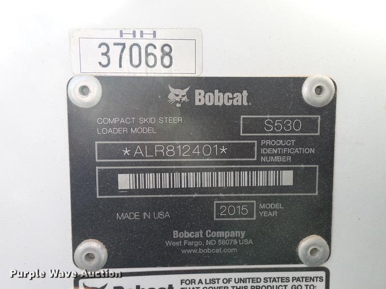 image for item DS9639 2015 Bobcat S530 skid steer
