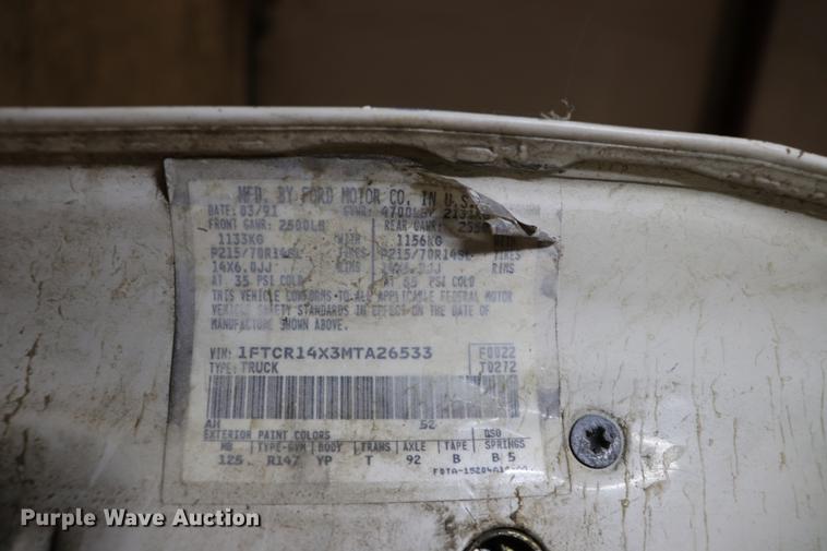 image for item EC9324 1991 Ford Ranger Ext. Cab pickup truck