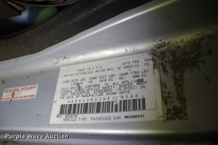 image for item EC9329 1998 Mitsubishi Eclipse GS Spyder convertible