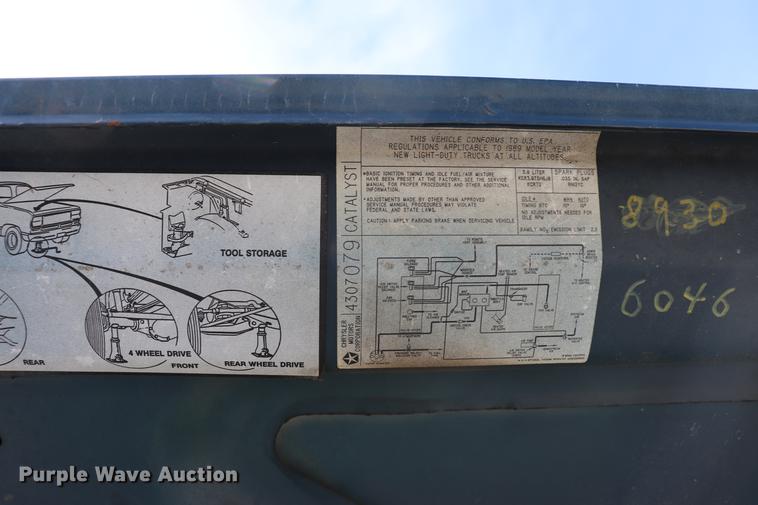 image for item EC9336 1989 Dodge D150 pickup truck