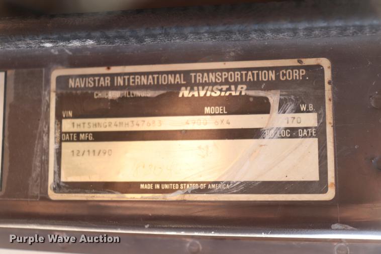 image for item EC9342 1991 International 4900 dump truck