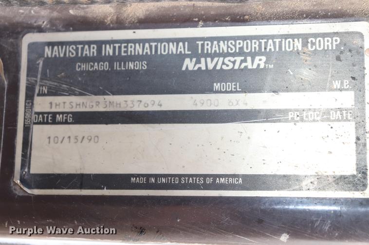 image for item EC9345 1991 International 4900 dump truck