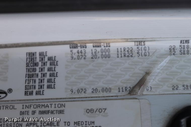 image for item EC9346 2008 Sterling Acterra refuse truck