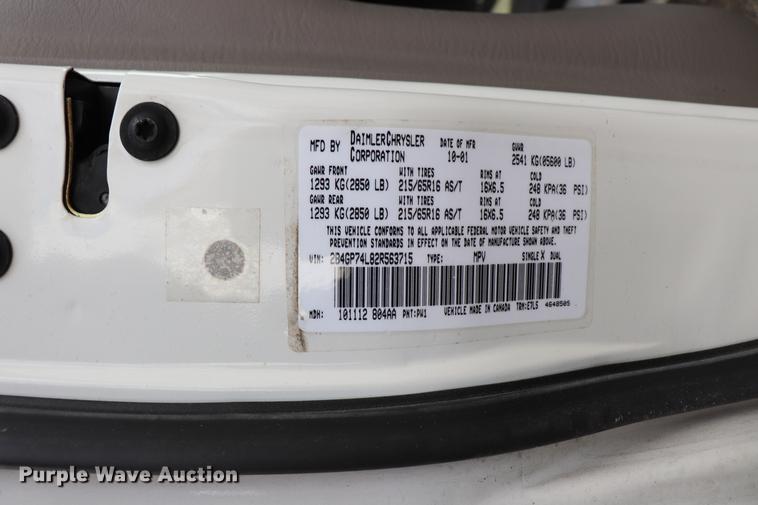 image for item EC9347 2002 Dodge Grand Caravan