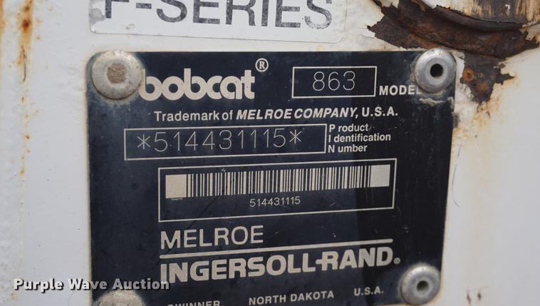 image for item DB0328 1999 Bobcat 863 skid steer