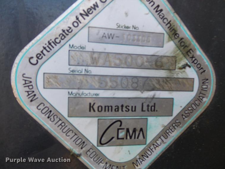 image for item DB7238 2006 Komatsu WA500-6 wheel loader