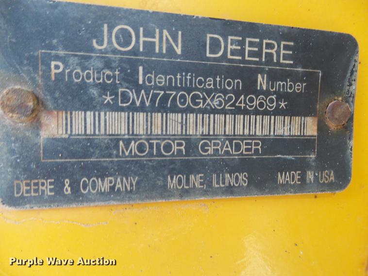 image for item DB7323 2009 John Deere 770G motor grader