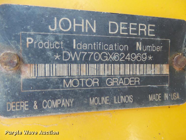 image for item DB7323 2009 John Deere 770G motor grader