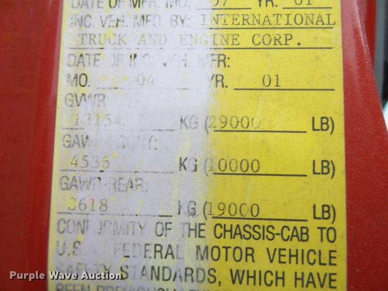 image for item DB9831 2002 International 4300 flat dump bed truck