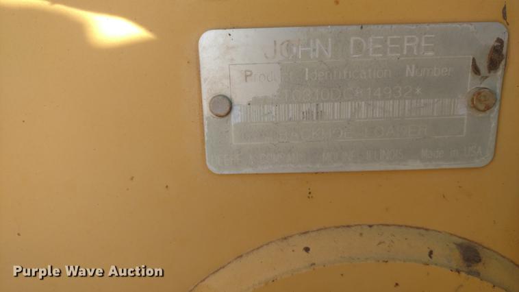 image for item DC0831 1995 John Deere 310D backhoe