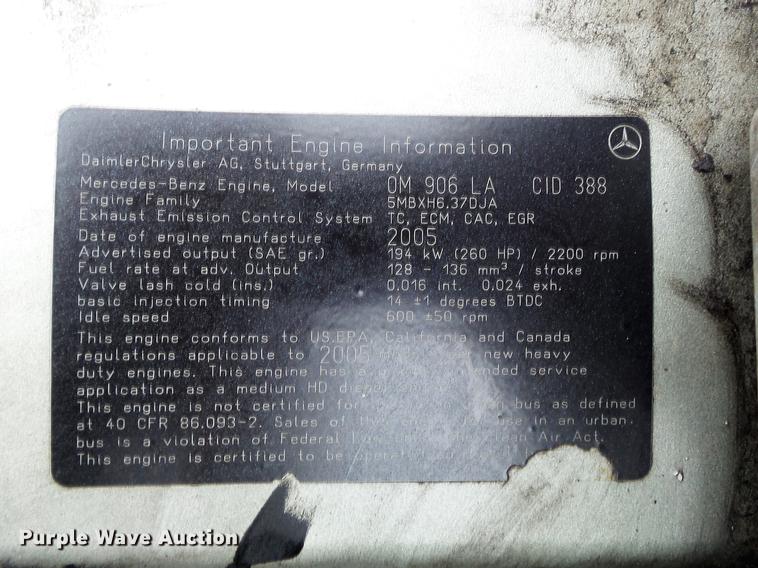 image for item DC7465 2006 Sterling Acterra crane truck