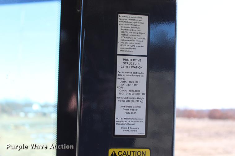 image for item EC9349 2013 John Deere 850K dozer