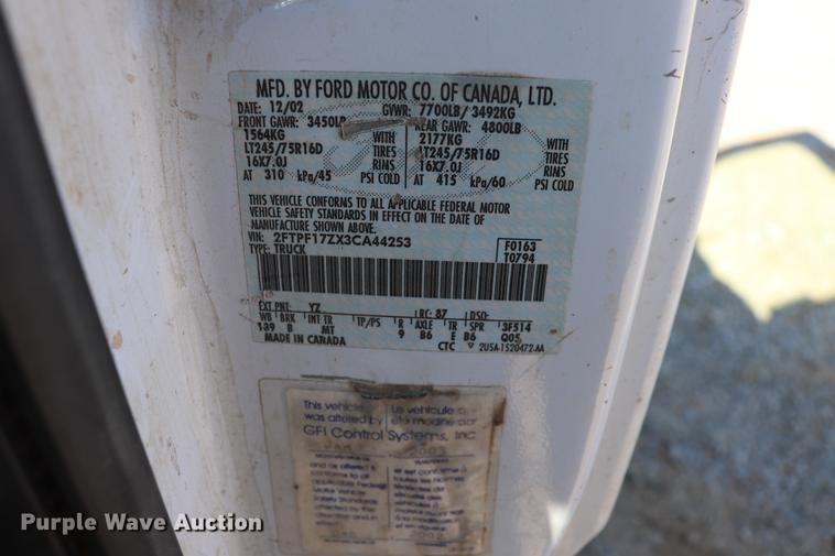 image for item EC9354 2003 Ford F150 pickup truck