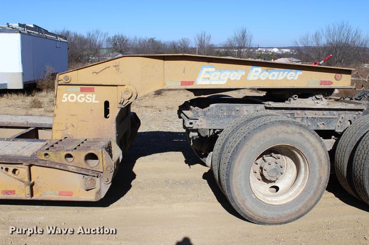 image for item EC9360 1998 Eager Beaver 50GSL lowboy equipment trailer
