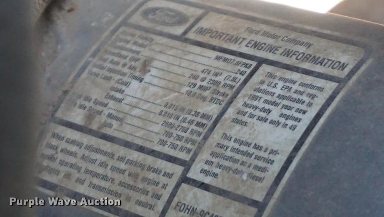 image for item DB0301 1992 Ford L8000 applicator truck