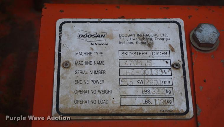 image for item DB0321 Doosan 470 Plus skid steer