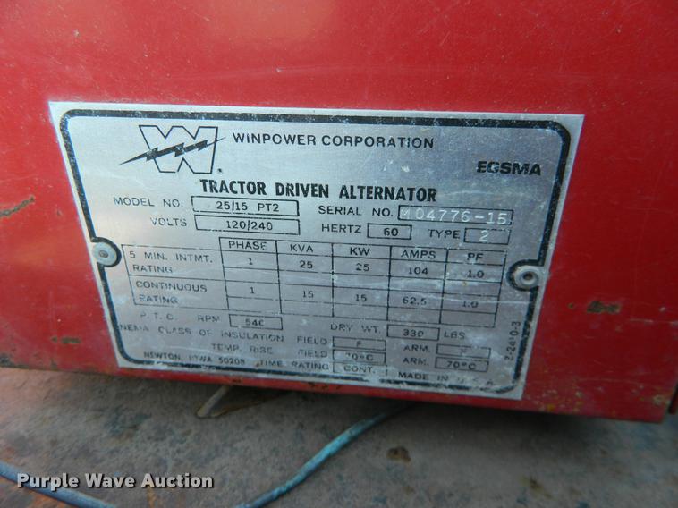 image for item DB6727 Winpower 25/15 PT2 alternator