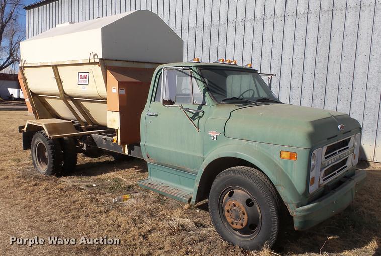 image for item DC0537 1968 Chevrolet 50 feed mixer truck