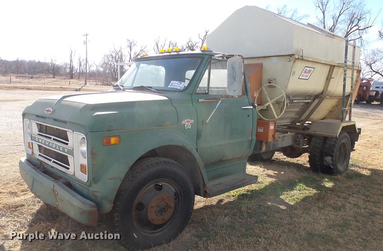 image for item DC0537 1968 Chevrolet 50 feed mixer truck
