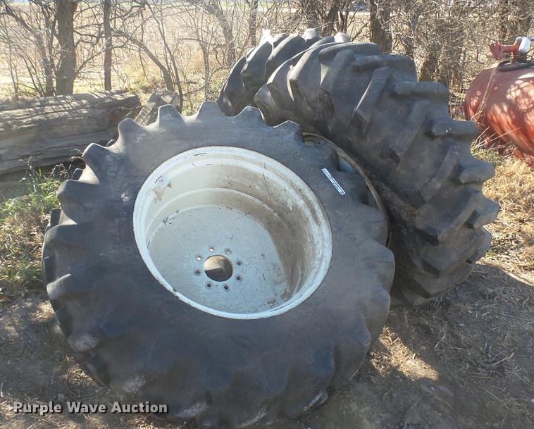 image for item DX9908 (4) Firestone Forestry Special 16.9-30 tires and wheels
