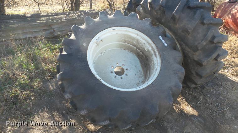 image for item DX9908 (4) Firestone Forestry Special 16.9-30 tires and wheels