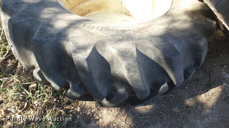 image for item DX9908 (4) Firestone Forestry Special 16.9-30 tires and wheels