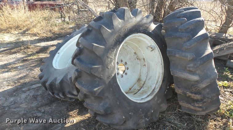 image for item DX9908 (4) Firestone Forestry Special 16.9-30 tires and wheels