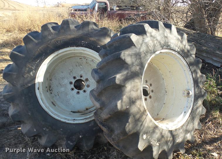 image for item DX9908 (4) Firestone Forestry Special 16.9-30 tires and wheels