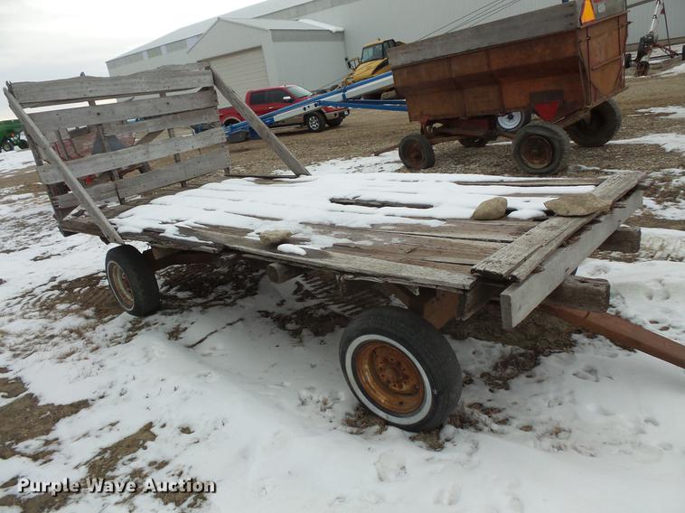 image for item EA9662 (2) grain wagons and hay trailer
