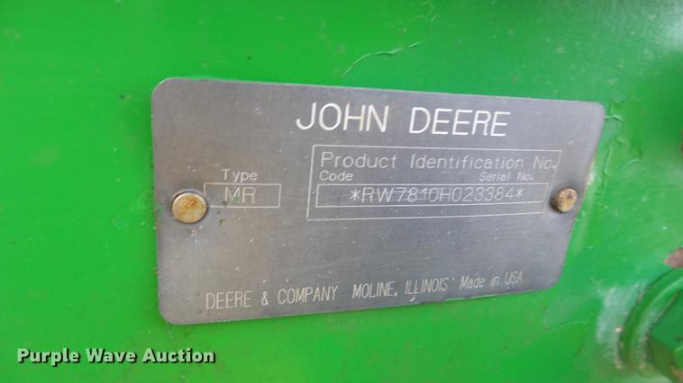 image for item EC9540 1999 John Deere 7810 MFWD tractor