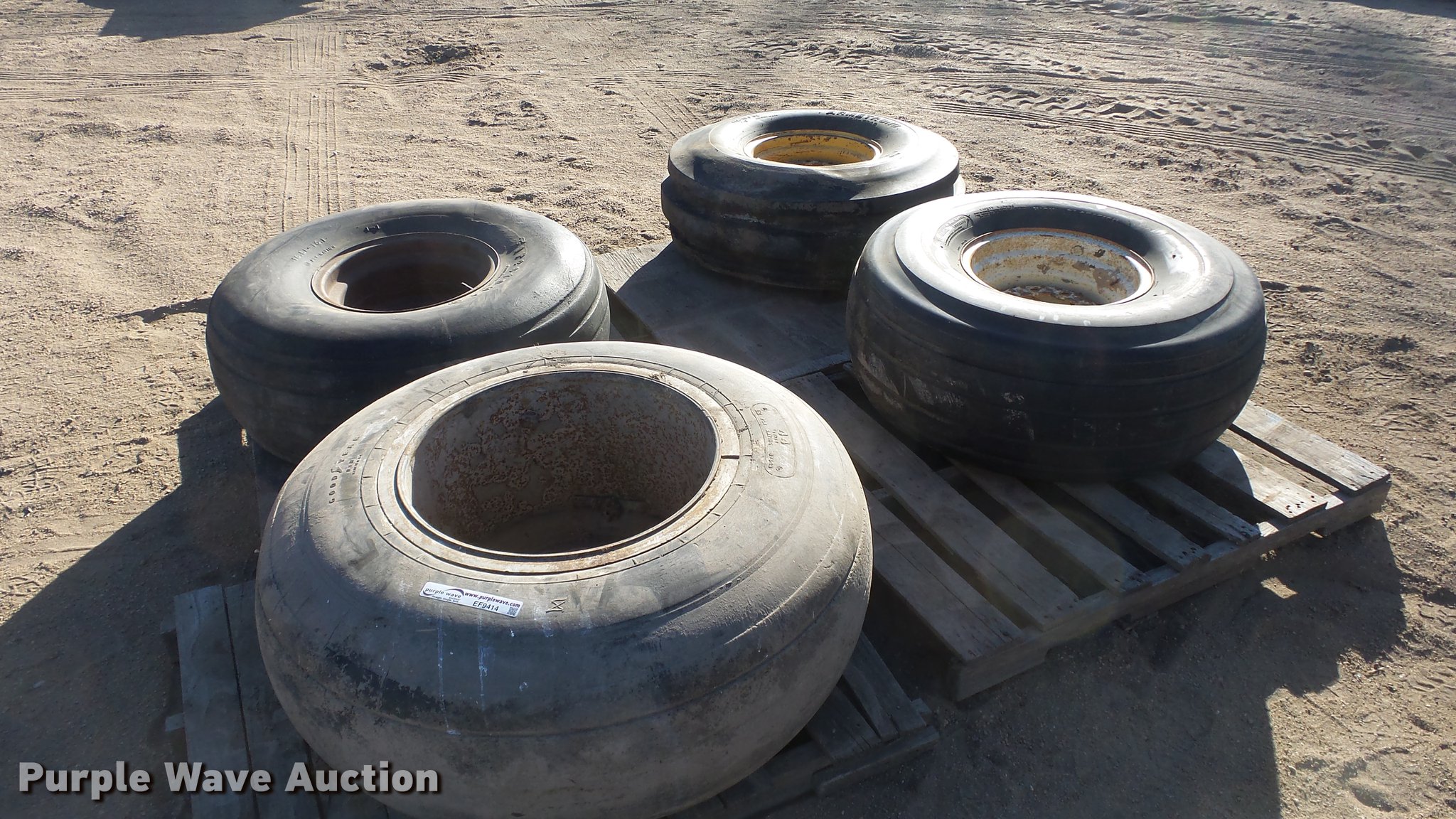 4) tires and wheels in Kinsley, KS | Item EF9414 sold | Purple Wave