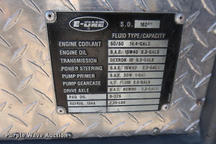 image for item DA6575 1996 Emergency One E-One fire truck