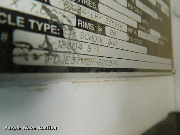 image for item DB6681 1994 Ford E350 school bus