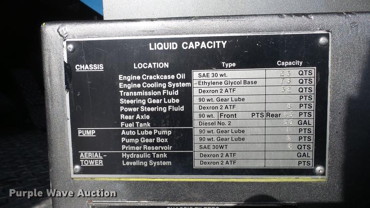 image for item DC0543 1985 Pierce Quint ladder fire truck