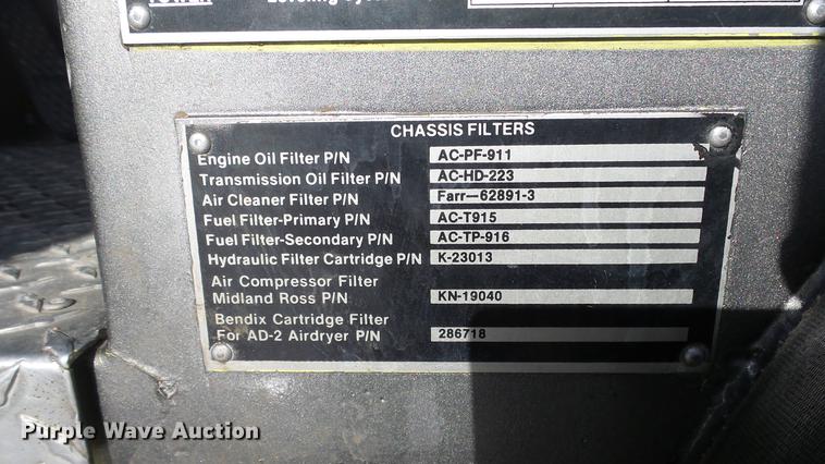 image for item DC0543 1985 Pierce Quint ladder fire truck