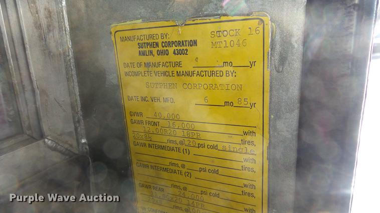 image for item DC0543 1985 Pierce Quint ladder fire truck