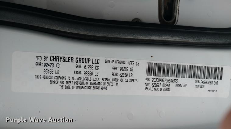 image for item DC0837 2013 Dodge Charger Police