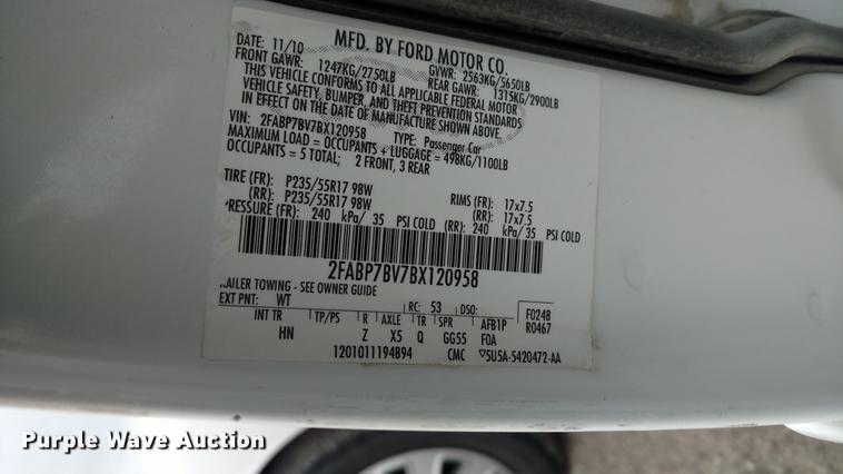 image for item DC0840 2011 Ford Crown Victoria Police Interceptor