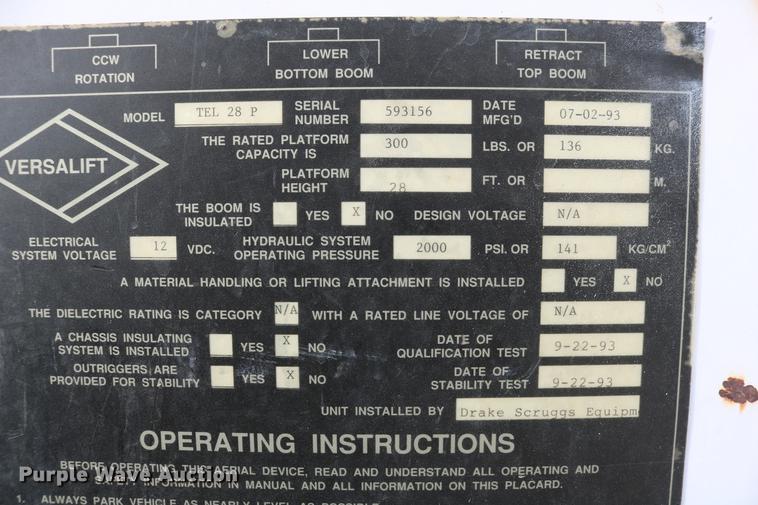 image for item DC3558 1993 Ford F350 Super Duty bucket truck