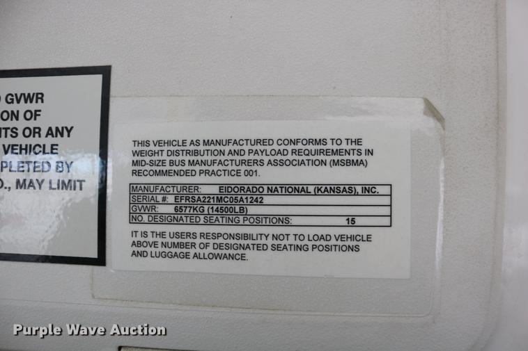 image for item DC3561 2012 Ford E450 shuttle bus