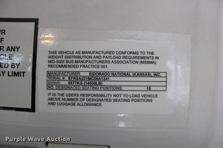 image for item DC3562 2012 Ford E450 shuttle bus