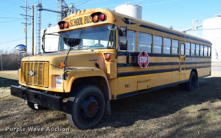 image for item DC3566 1995 Chevrolet Blue Bird school bus