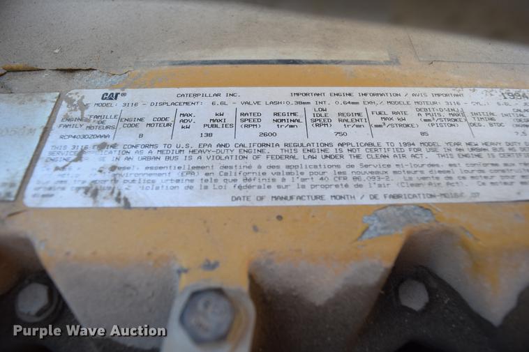 image for item DC3566 1995 Chevrolet Blue Bird school bus