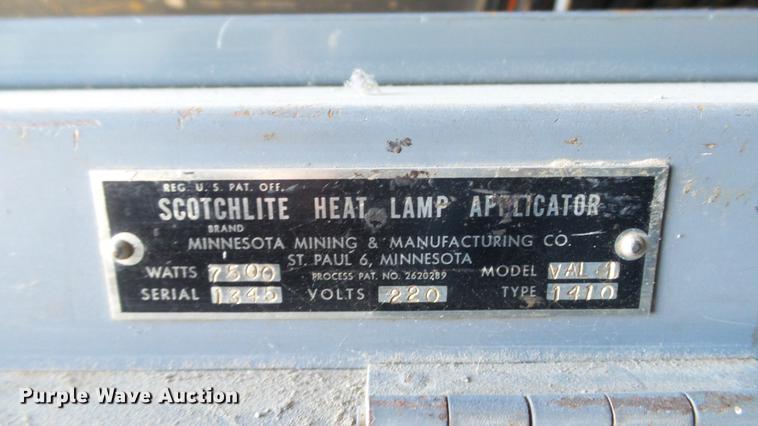 image for item DC5698 Scotchlite VAL-1 heat lamp applicator machine